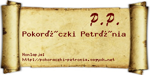 Pokoráczki Petrónia névjegykártya